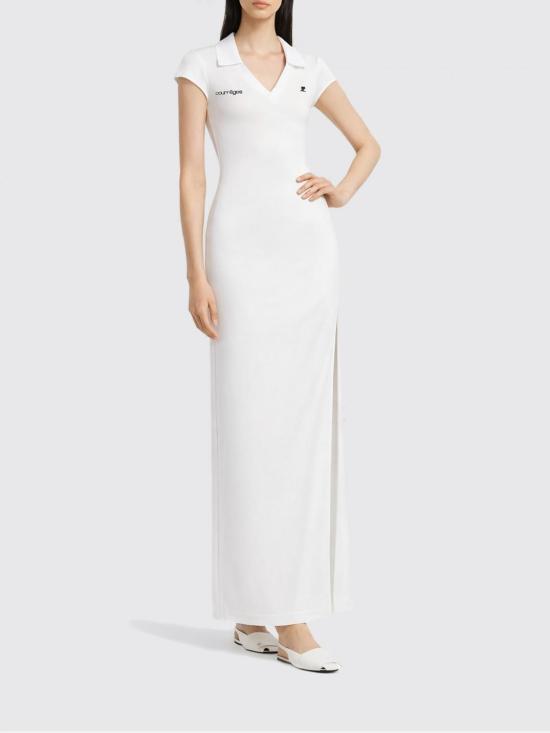 26SS 쿠레쥬 스포츠 폴로 롱 드레스 126JRO807JS0195 0098 White - COURREGES