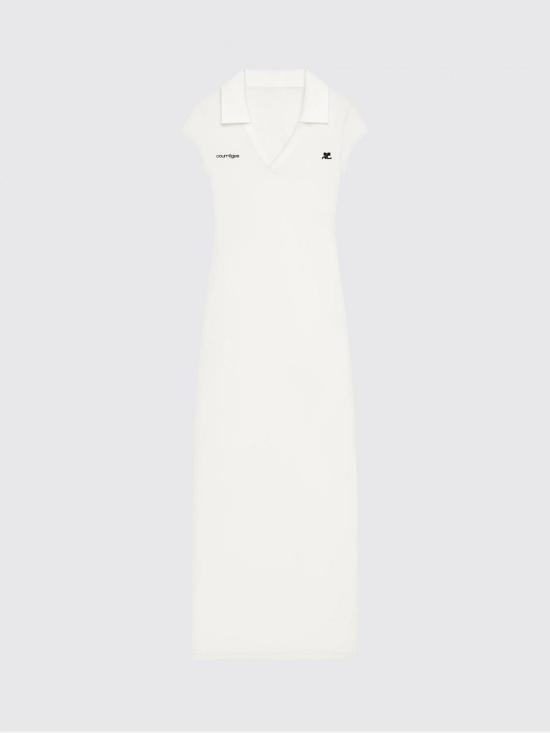 26SS 쿠레쥬 스포츠 폴로 롱 드레스 126JRO807JS0195 0098 White - COURREGES