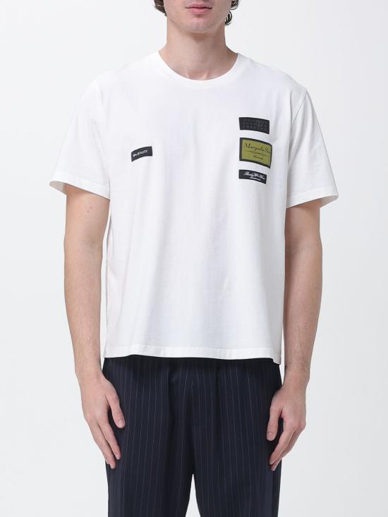 26SS MM6 메종마르지엘라 라벨 패치 티셔츠 SH0GC0069S24311 101 White