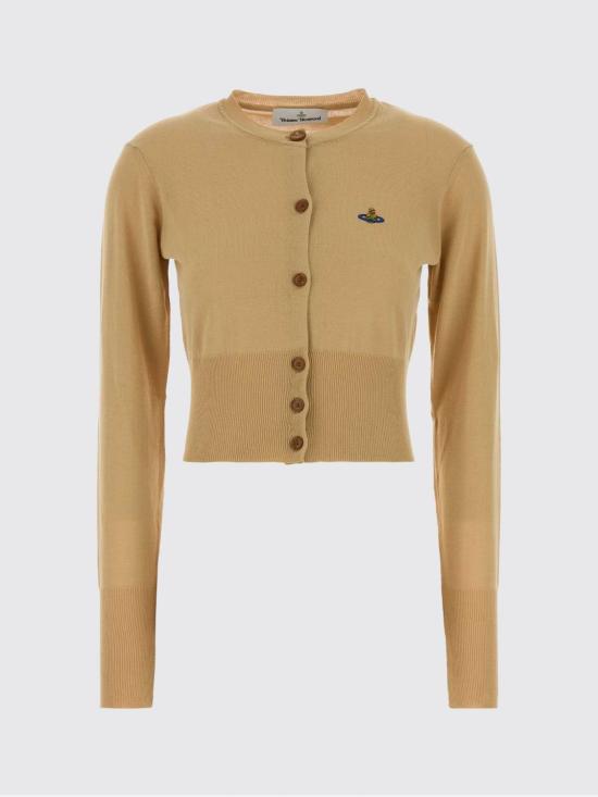 26SS 비비안웨스트우드 베아 크롭드 가디건 1803002UY003F C404 Sand - VIVIENNE WESTWOOD
