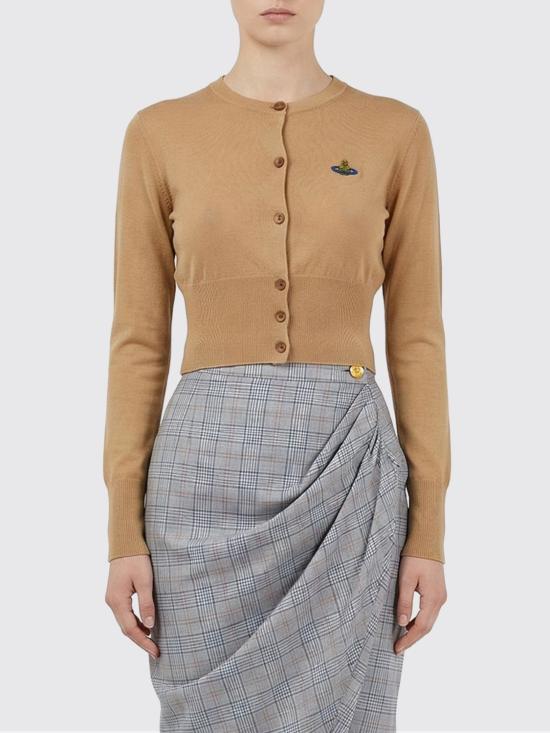 26SS 비비안웨스트우드 베아 크롭드 가디건 1803002UY003F C404 Sand