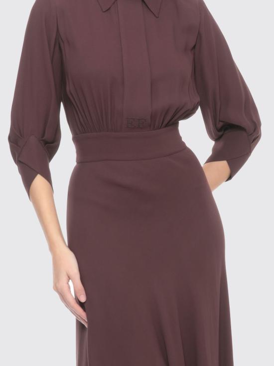 26SS 엘리자베타프랜치 롱 원피스 AB92361E2 644 Brown - ELISABETTA FRANCHI