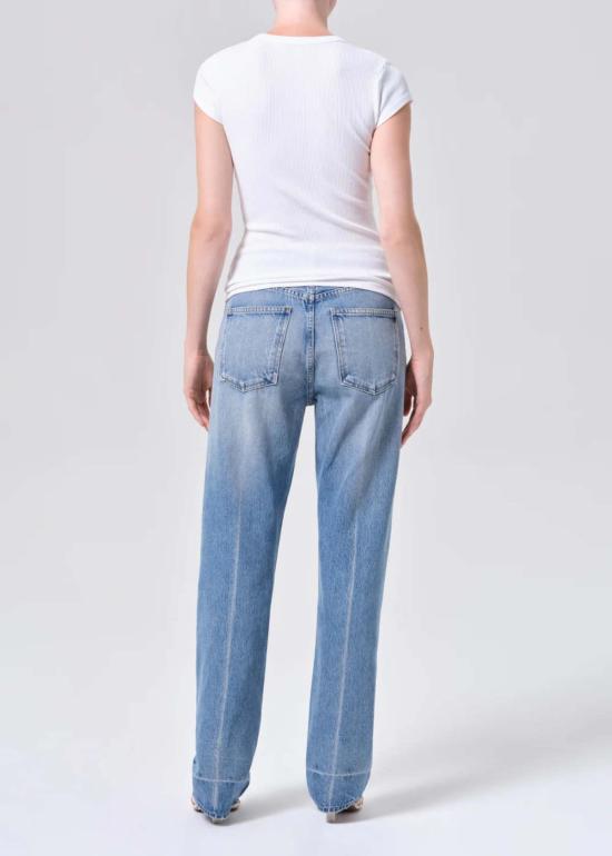  에이골디 데님 팬츠 아골드 90년대 스타일 패치 장식 32인치 인디고 진 - AGOLDE