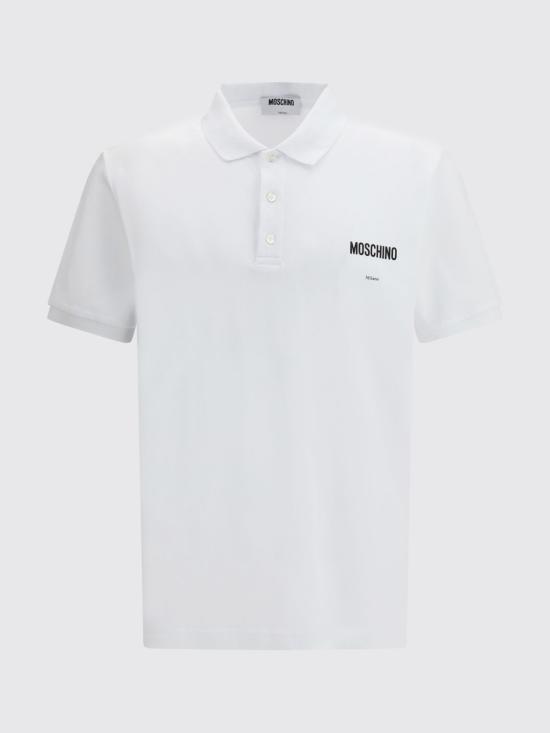 26SS 모스키노 폴로 티셔츠 261ZZA16010242 1001 White - MOSCHINO