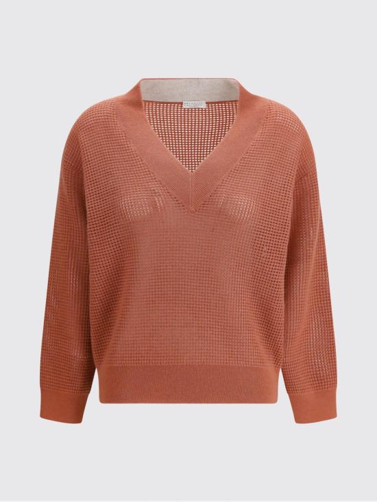 26SS 브루넬로 쿠치넬리 스웨터 M12205102 CPD81 Orange - BRUNELLO CUCINELLI