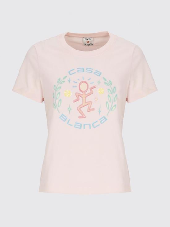 26SS 카사블랑카 반팔 티셔츠 WSP26JTS020 02 Blush Pink - CASABLANCA
