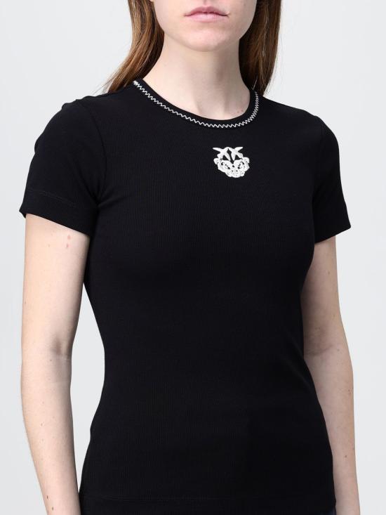 26SS 핑코 반팔 티셔츠 106815A3AL ZZ2 Black 1 - PINKO