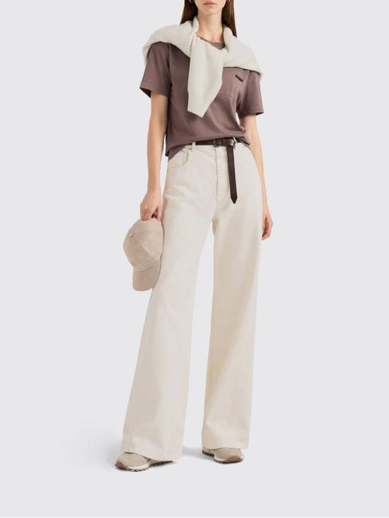 26SS 브루넬로 쿠치넬리 반팔 티셔츠 M0T81EC710 C9286 Burnt - BRUNELLO CUCINELLI