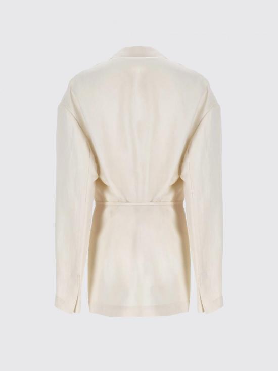 26SS 브루넬로 쿠치넬리 모닐리 비스코스 & 리넨 플루이드 트윌 블레이저 MH1267591 C579 Ivory - BRUNELLO CUCINELLI