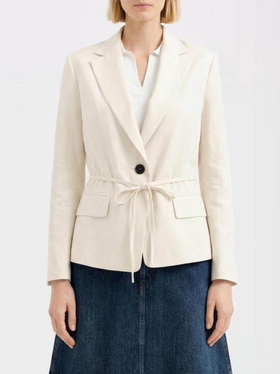 26SS 브루넬로 쿠치넬리 모닐리 비스코스 & 리넨 플루이드 트윌 블레이저 MH1267591 C579 Ivory