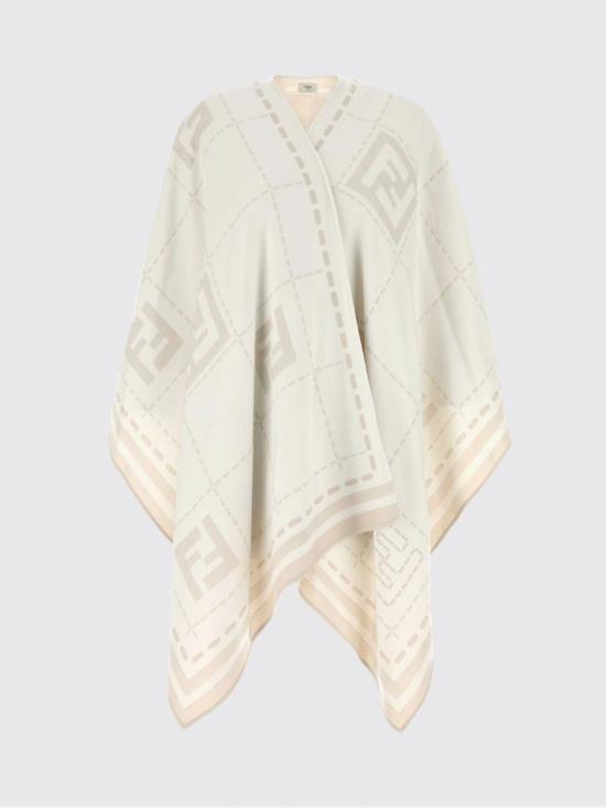 26SS 펜디 울 판초 FXX033B01N F0QD3 Dove Grey - FENDI