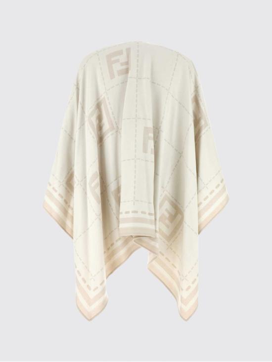 26SS 펜디 울 판초 FXX033B01N F0QD3 Dove Grey - FENDI