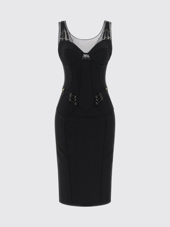 26SS 엘리자베타프랜치 롱 원피스 AB87061E2 110 Black - ELISABETTA FRANCHI