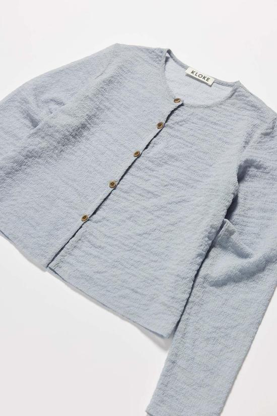  클로크 탑 클로케 라이징 Ls 셔츠 연한 파란색 - KLOKE