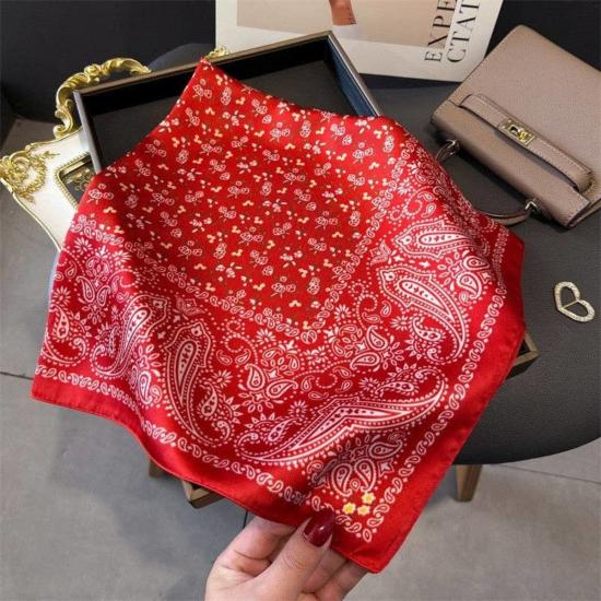  더 컬렉티브 파크 시티 머플러/스카프 더 콜렉티브 파크 시티 페이즐리 프린트 넥커치프 스카프 - THE COLLECTIVE PARK CITY