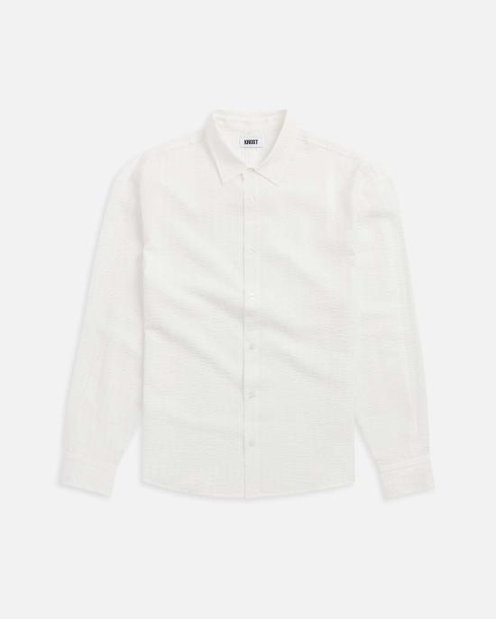  크로스트 탑 조던 스트라이프 주름 셔츠