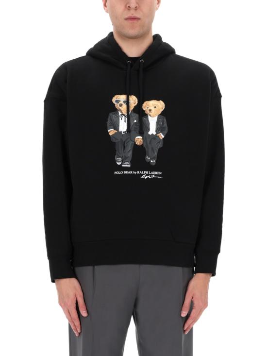 26SS 폴로 랄프로렌 후드 티셔츠 710981802 001FA25POLOBLKELVHOLIDAY BEAR BLACK - POLO RALPH LAUREN