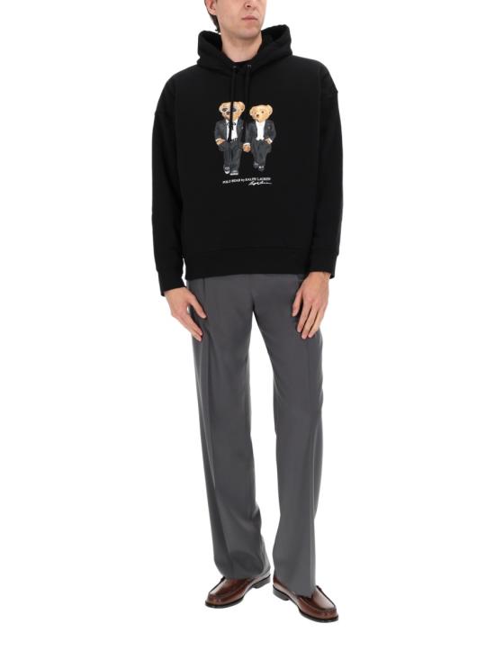 26SS 폴로 랄프로렌 후드 티셔츠 710981802 001FA25POLOBLKELVHOLIDAY BEAR BLACK - POLO RALPH LAUREN