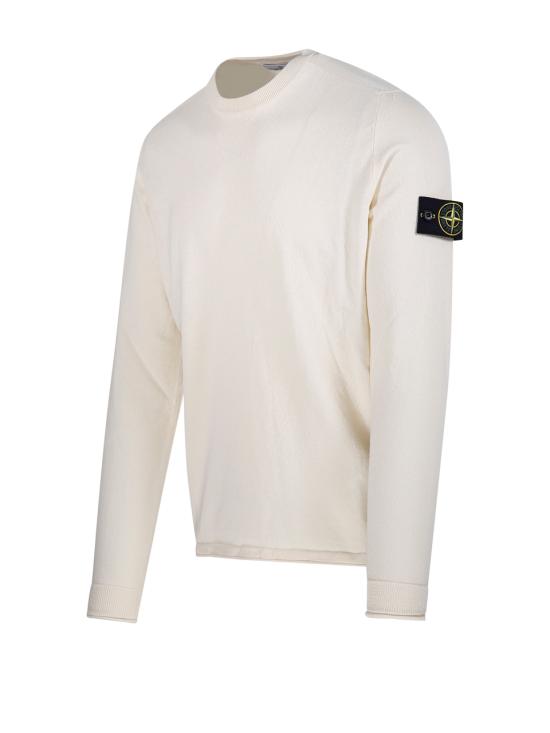 26SS 스톤 아일랜드 로고 코튼 크루넥 스웨터 S155100062 S00B9 V0093 IVORY - STONE ISLAND