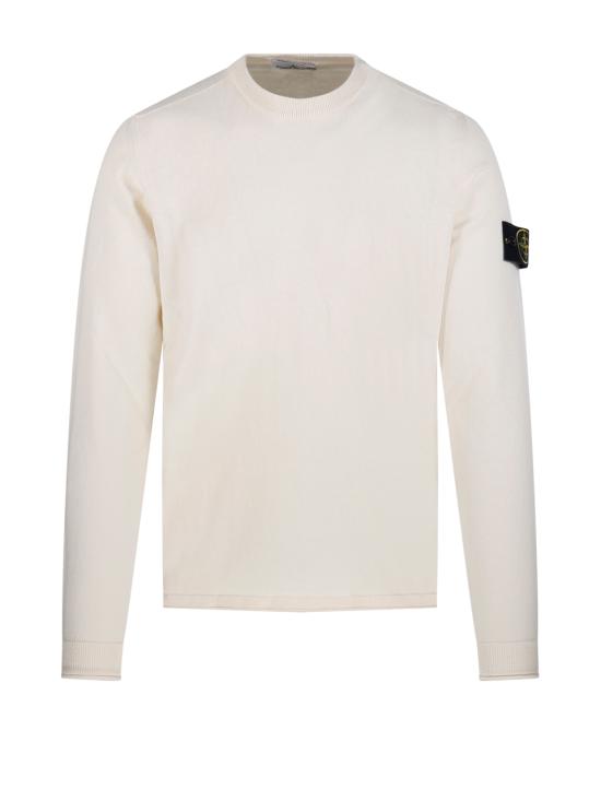 26SS 스톤 아일랜드 로고 코튼 크루넥 스웨터 S155100062 S00B9 V0093 IVORY