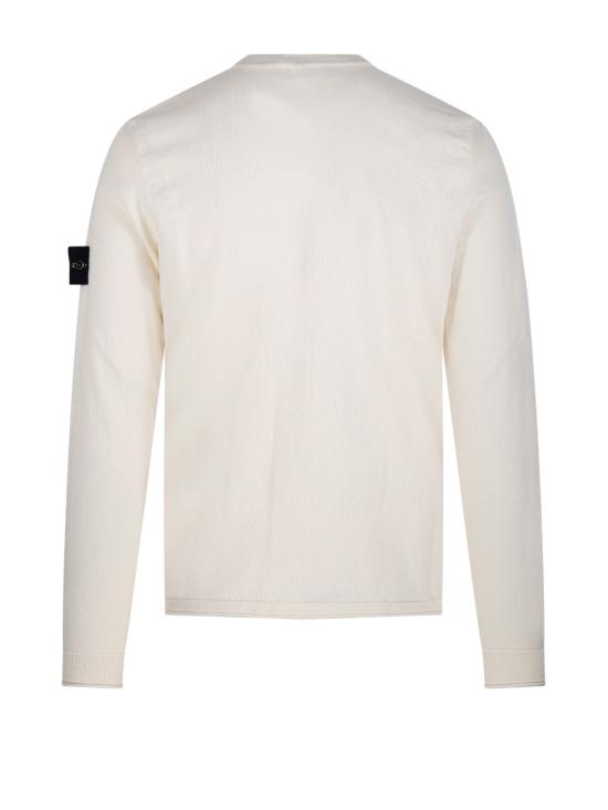 26SS 스톤 아일랜드 로고 코튼 크루넥 스웨터 S155100062 S00B9 V0093 IVORY - STONE ISLAND