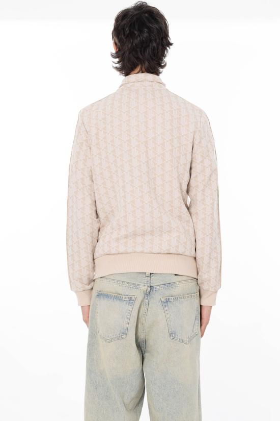 26SS 라코스테 모노그램 집업 스웨트셔츠 SH1368 SS26 8GI Beige - LACOSTE