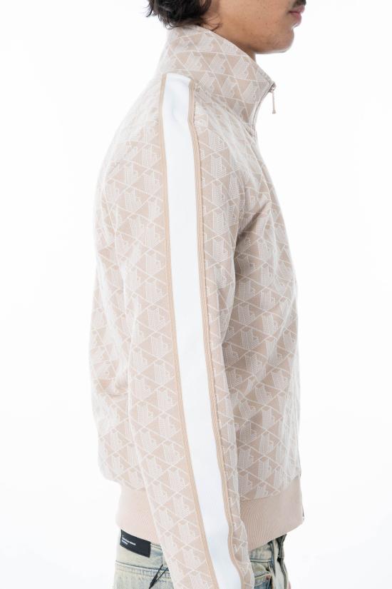 26SS 라코스테 모노그램 집업 스웨트셔츠 SH1368 SS26 8GI Beige - LACOSTE