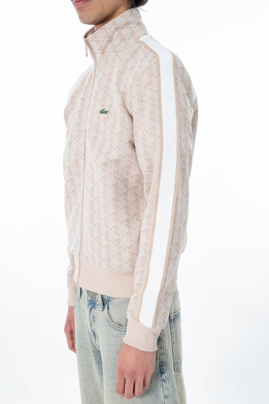 26SS 라코스테 모노그램 집업 스웨트셔츠 SH1368 SS26 8GI Beige - LACOSTE