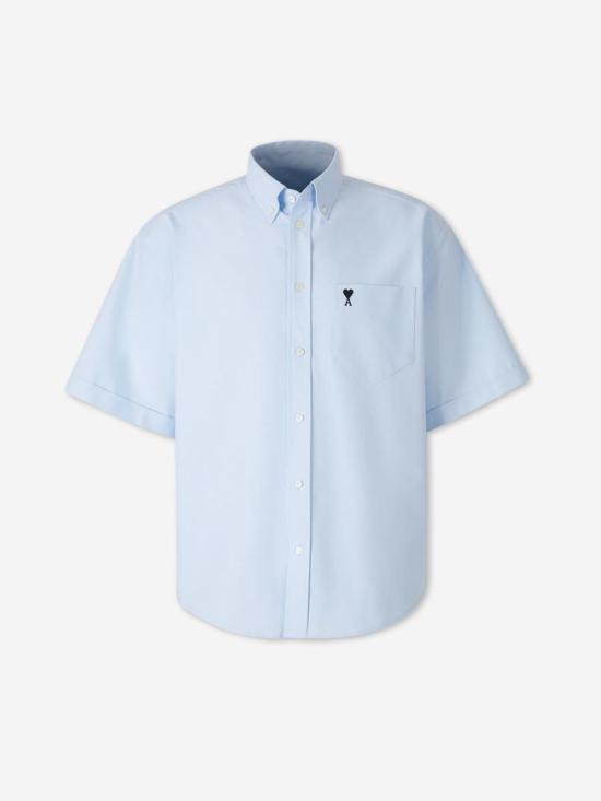 26SS 아미 반팔 셔츠 HSH823 CO0031 450 SKY BLUE DOM