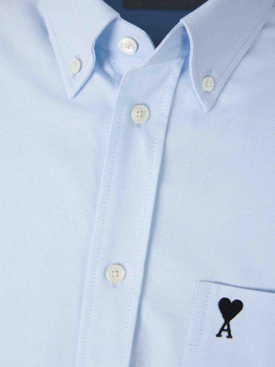 26SS 아미 반팔 셔츠 HSH823 CO0031 450 SKY BLUE DOM - AMI