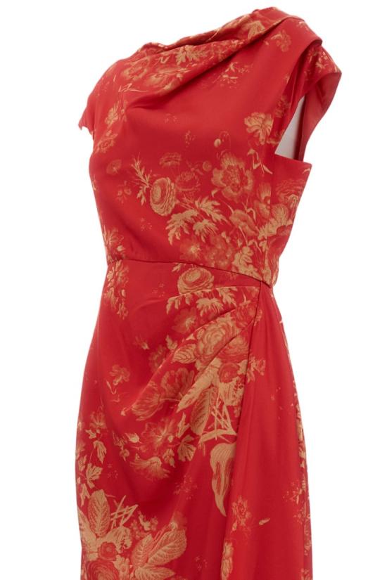 26SS 에르뎀 원피스 SS26G6551635020ROSEBOUQUET Red - ERDEM