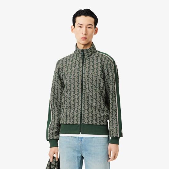 26SS 라코스테 모노그램 집업 스웨트셔츠 SH1368D1R Green - LACOSTE