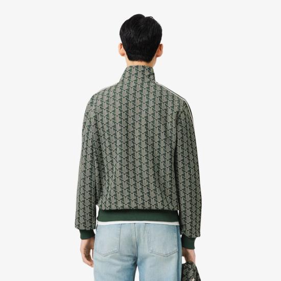 26SS 라코스테 모노그램 집업 스웨트셔츠 SH1368D1R Green - LACOSTE