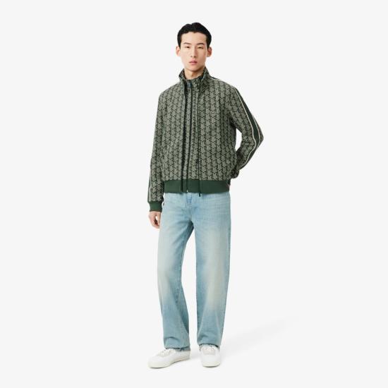 26SS 라코스테 모노그램 집업 스웨트셔츠 SH1368D1R Green - LACOSTE