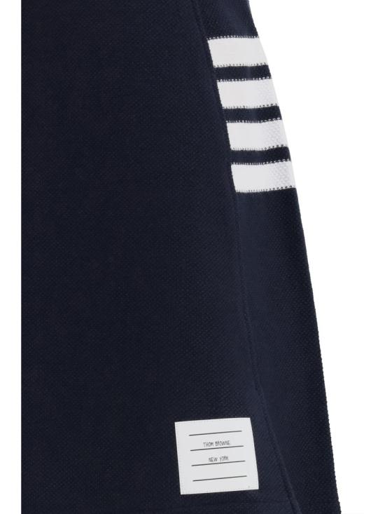 26SS 톰브라운 텍스처드 피케 4바 박스 플리츠 미니 스커트 FJK146A J0248 415 NAVY DOM - THOM BROWNE