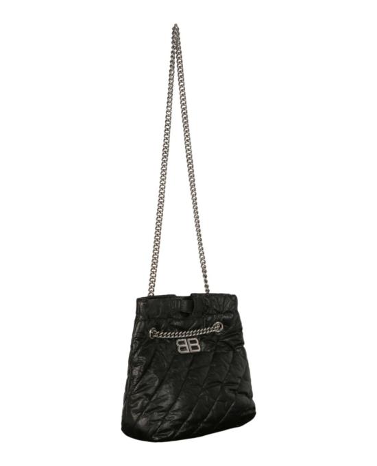  발렌시아가 크러쉬 스몰 사우스 퀼티드 백 742942 210J0 1000 00002 NS Black - BALENCIAGA