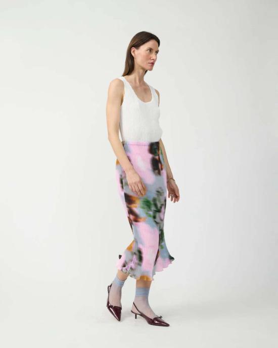  줄리아 호이어 미디 스커트 밀라 플리츠 스커트 - JULIA HEUER