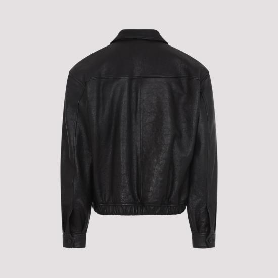 26SS 생로랑 버블 램스킨 쇼트 재킷 859948 YCNF2 Black - SAINT LAURENT