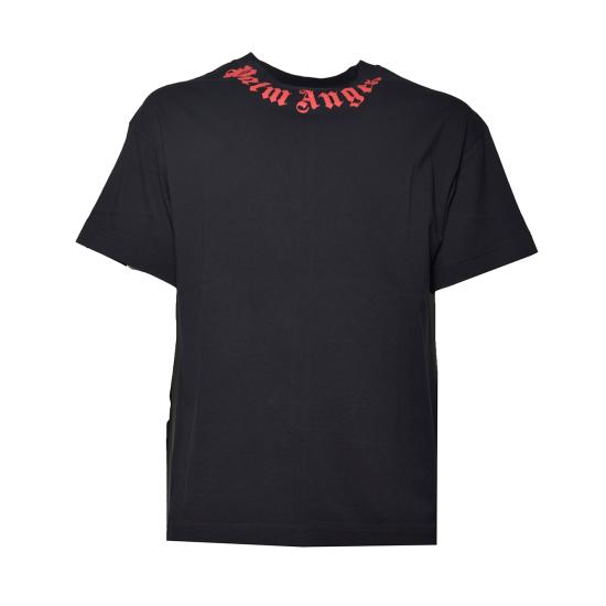 26SS 팜앤젤스 반팔 티셔츠 PMAA109S26JER008 1003 Nero rosso