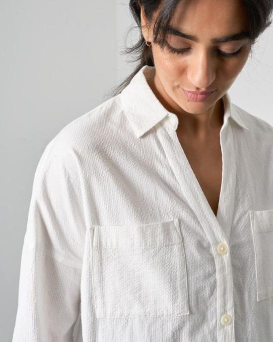  비비코 블라우스 아바 오버사이즈  화이트 - BIBICO