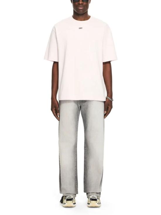 26SS 오프화이트 반팔 티셔츠 44MAA120S26J00R 680 Pink - OFF WHITE