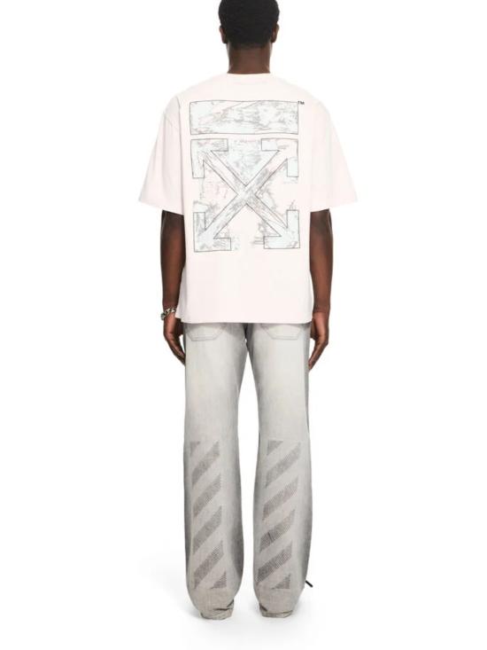 26SS 오프화이트 반팔 티셔츠 44MAA120S26J00R 680 Pink - OFF WHITE