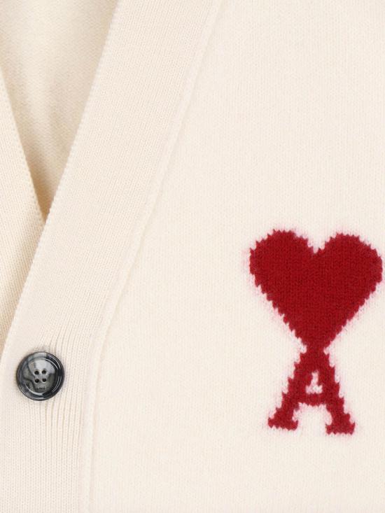  아미 가디건 Ami Alexandre Mattiussi  드 쾨르 카디건 크림 - AMI