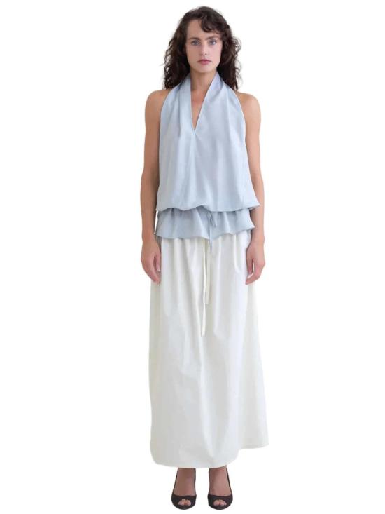  벨 안나 블라우스 스파이럴 탑 미스트