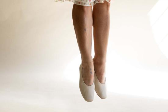  후마 블랑코 플랫 슈즈 휴마 블랑코 마고 발레 플랫 본 나파 - HUMA BLANCO