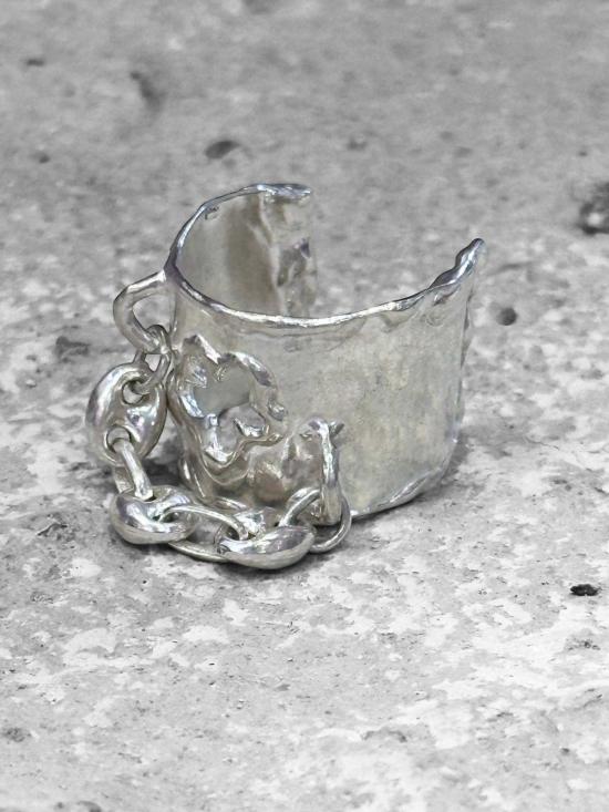  아메모리 반지 체인 플라워 링 - AMEMORI