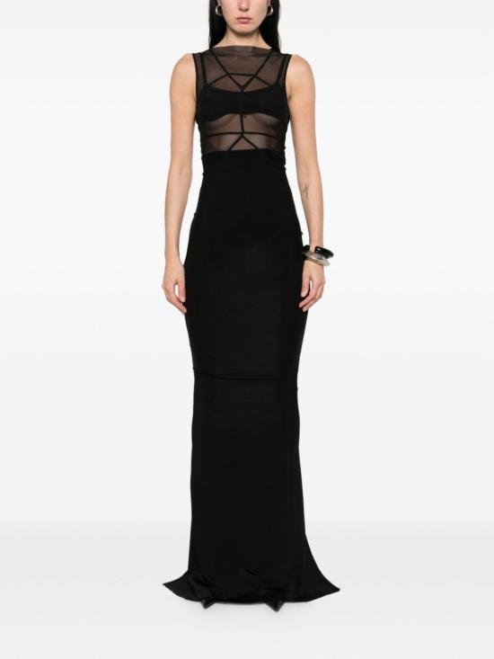  릭 오웬스 롱 스커트 블랙 플로어 길이 스커트 - RICK OWENS