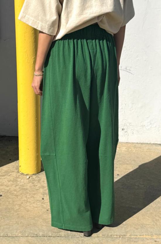  르 본 숍 트레이닝/조거 팬츠 르봉 쇼페 베어 팬츠 모스 그린 - Le Bon Shoppe