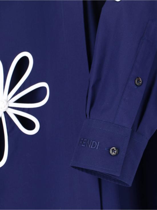 26SS 펜디 포플린 셔츠 FS8355 AW7V F1W0A Blue - FENDI