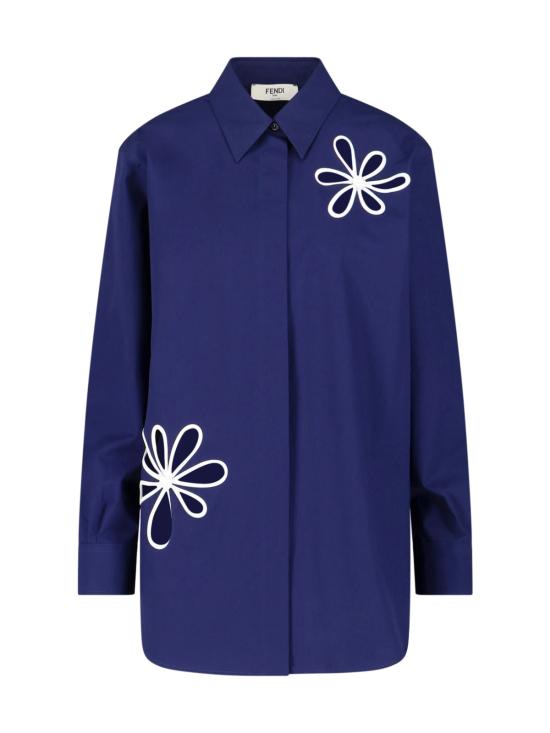 26SS 펜디 포플린 셔츠 FS8355 AW7V F1W0A Blue